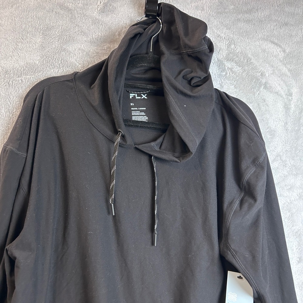 FLX Travel Leisure Sweatershirts Hoodie Womens XL Black Pullover NEW - Picture 6 of 8